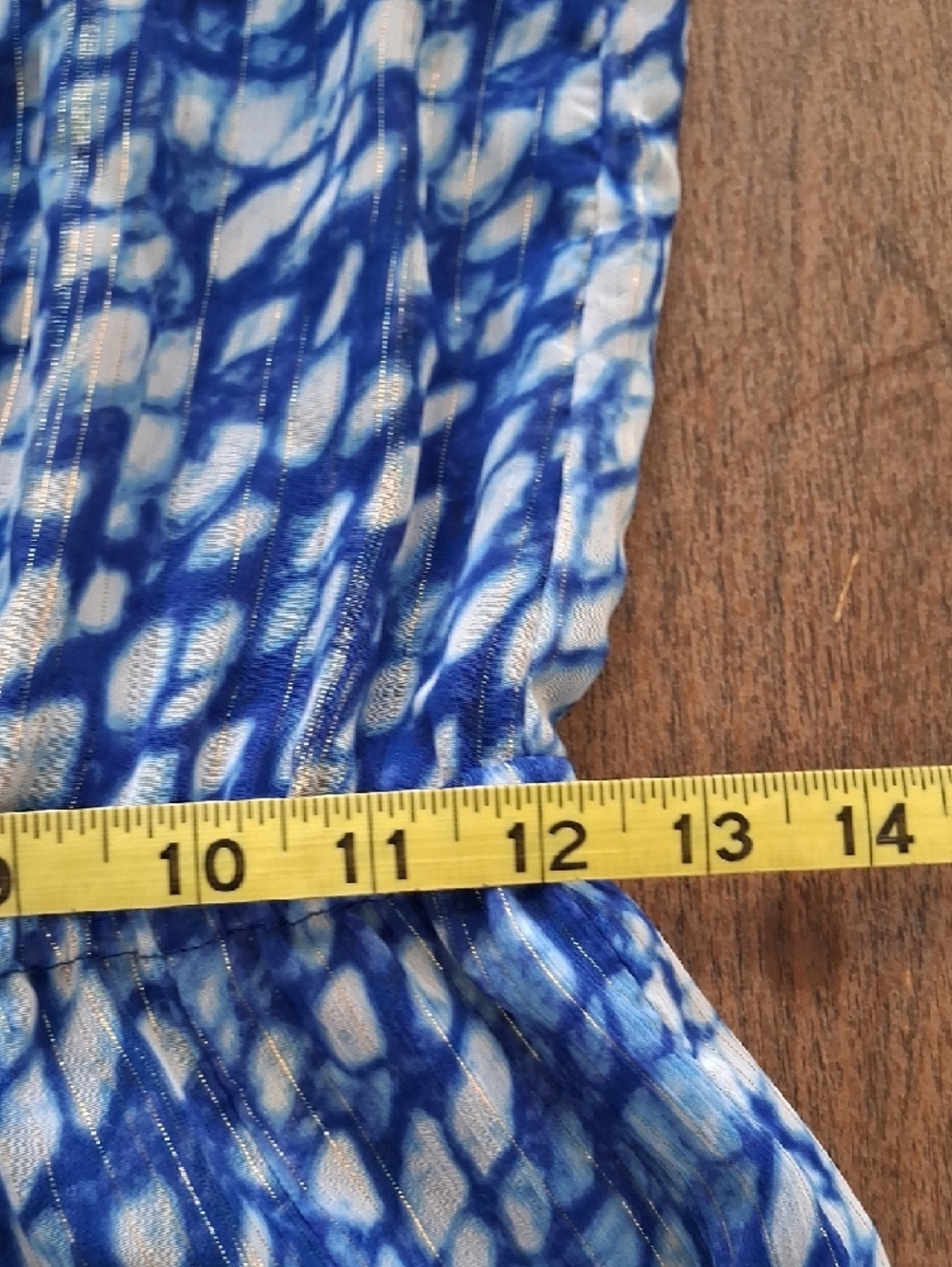 Michael Kors Blue Printed Sleeveless Maxi Dress Size Extra Small - Picture 7 of 9
